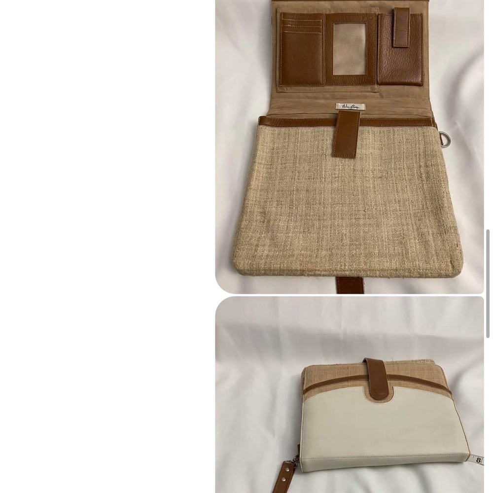 Beige and Brown cross body bag